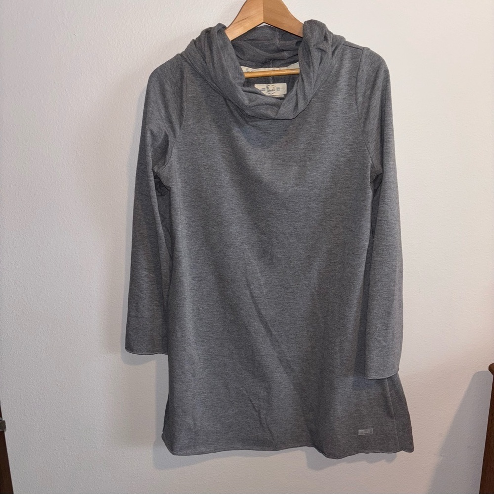 PURNELL athleisure dress with pocket and cowl neck Size L
